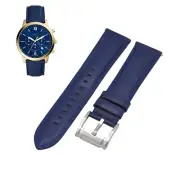 FS5790 22mm Blue Leather Watch Strap For Fossil