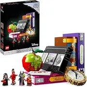 LEGO | Disney Villain Icons, Collectible Movie Memorabilia Set for Adults, Relaxing Arts & Crafts Activity,4 Character Minifigures, Books and VHS, Model Kit or Book Ends for Shelf or Home Decor 43227
