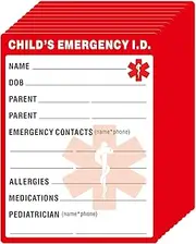 10 Infant Emergency ID Sticker, Joyfulmap Infant I.C.E. (in Case of Emergency) Car Seat Stickers, Medical Information Label for Kids Vehicle Baby Car Seats Windows (10)