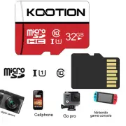 Kootion 32GB Ultra TF Memory Card Micro SDHC UHS-I Class 10 High Speed 80MB/s
