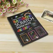 Scratch Paper Art-Crafts Gift: 1 Pack Bulk Rainbow Magic Paper Toys for 3 4 5 6 7 8 9 10 Years Old Girls Kids