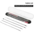 4Pcs Steel Comedone Extractor Tool Acne Removal Blackhead Remov `AU.