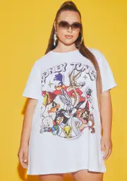 [Dolls Kill x Looney Tunes] Plus Wise Quacker Airbrush Graphic Tee