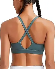[RUNNING GIRL] Sports Bras for Women High Support,Molded Cup High Impact Sports Bra Criss Cross Strappy Workout Yoga Bra