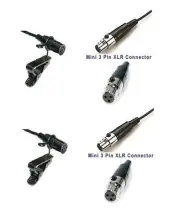 2pcs Pro Lapel Microphone Lavalier Mic for AKG Wireless WMS PT 40 mini 60 80 DPT