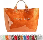 [Generic] Stellaya Womens Letters Print Tote Bag,Stellaya Fashion Retro Tote Bag,PVC Waterproof Kraft Paper Handbag