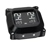 Wireless LCD Motorcycle TPMS Tire Pressure Monitor System + 2 External Sensors b