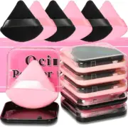 Ocim 6Pcs Triangle Powder Puffs for Face Powder,Soft Velour Makeup Setting Powde