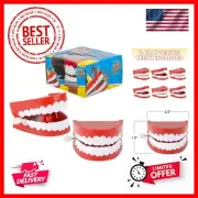 Chattering Teeth Wind Up Toy, Set of 6, Windup Chomping Toy Mouth, Dental Too...