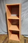 Orange 3 shelf easy clean all weather plastic small bookcase, great for children