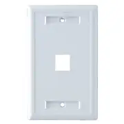 100 -1 Port Keystone Faceplate White w/Windows RJ45 Faceplate - USA Seller
