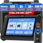 [XTOOL] D7W Car Diagnostic Tool, Wireless Bidirectional OBD2 Scanner, Online ECU Coding, 4000+ Active Tests, Full Systems, 36+ Resets, V.A.G Guide, PMI, FCA, CAN FD, DoIP, 3-Year Update