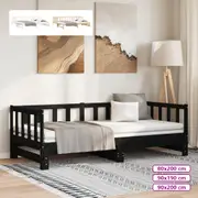 Day Bed with Trundle Single Bed Couch Bed 90x190 cm Solid Wood Pine vidaXL