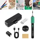 15W 5V Cordless Soldering Iron Rechargeable Kit With 3 Soldering Iron Tips New