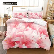 v1267 Bed Sheets Pink Rose Duvet Cover Set Romantic Themed Valentine's Day Mother's Day Gift Bedding Set Queen King Size Polyester Quilt Cover 3-Piece