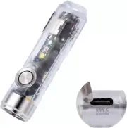 USB C Keychain Flashlights Rechargeable, 650 Lumens 6500K Cool White
