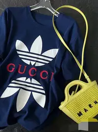 在飛比找Yahoo!奇摩拍賣優惠-Gucci  Adidas聯名款 短袖T恤  男女同款