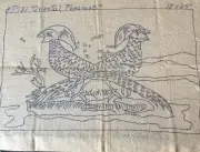 Rug Hooking Pattern Pearl McGown“Oriental Pheasants”P181 Burlap 15x24”Sturbridge