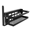 Griddle Spice Rack Tool Holder Space Saving Carbon Steel Outdoor Barbecue Wall