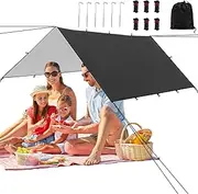 Camping Tarp - Lightweight Shelter Cover | UV Resistant Weatherproof Tent Tarp Cover for Camping, Picnic, Garden, Travel, Outdoors