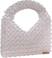 [PEARLFIESTA] Crystal Pearl Beaded Bag for Ladies, Luxury Formal Purses for Girls, Mini Fashion Handbag for Women, Latest Evening Gifting Bag
