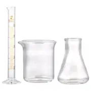 3pcs glass measuring cups for liquids Graduated Cylinders Set Science Glassware