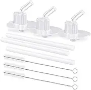 3-Pack Straws for Thermos Funtainer 12 Ounce Bottle,and 3 Pieces Straw Cleaning Brushes Safe to Use for Adult and Children