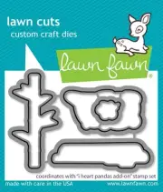 Lawn Cuts Custom Craft Die-I Heart Pandas Add-On 5A002JWG-1GLDV