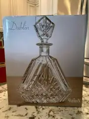 Dublin Shannon by Godinger NIB Crystal Triangle Whiskey Decanter Traditional