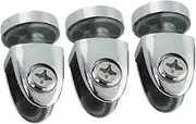 DOITOOL 3pcs Glass Clamp Bracket Fasteners Nail Clipper Nails Charms Nail Clips Snap Nail Gems Brackets Cuticle Pusher Gel Toenail Treatment Cuticle Remover Pliers Hotfix Silver