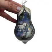 Bradford Editions Heirloom Porcelain Unicorn Christmas Ornament RENEW