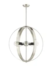 Livex Lighting Modesto Nickel 5 Light Chandelier