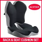 Memory Foam Seat Cushion Lumbar Back Pillow Set Pain Relief Car Home Office AU