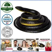 Large Rubber Snake Toy 51" Realistic for Pranks Keep Birds Away Gag Gift
