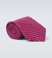 [Charvet] Charvet Jacquard silk tie One Size red
