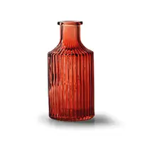 在飛比找誠品線上優惠-荷蘭 Jodeco Glass 瓶口豎紋玻璃花器/ 紅/ 小