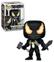 Funko POP! Marvel Venom #1141 Venom With Mjolnir & Sword (Glows In The Dark) - Limited Funko Shop Exclusive - New, Mint Condition