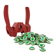 Red Bottle Capper with Hop Cone Crown Oxygen Barrier Beer Bottle Caps (144