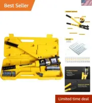 Hydraulic Wire Crimping Tool 16 Tons Battery-Free Heavy Duty Lug Crimper