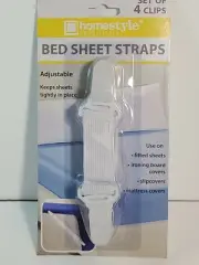 Bed Sheet Straps with Metal Clasp, Grippers Fasteners - Elastic Suspenders
