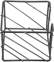 Parliky Black Metal Dispenser Cube Memo Pad Holder for Pen Pencil Paperclip Thumb Tacks Desk Organizer for Office Home School