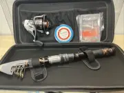 PLUSINNO Fishing Rod and Reel Combos - Carbon Fiber Telescopic Fishing Pole