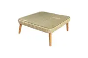 VERMONT - High Quality Outdoor Wicker Timber Square Coffee Table