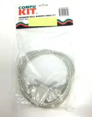 Compu Kit Premium Null Modem Cable 6ft DB25 Male