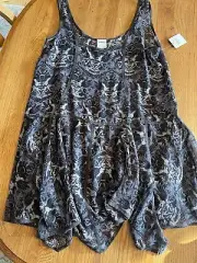 Intimately Free People Lingerie M Black Sheer Tank Top New With Tags NWT $88