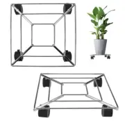 11 In Plant Metal Plant Stand with Lockable Rolling Wheels 265lbs Strong Square