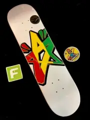 SUPER RARE City Stars Skateboard Deck Kareem Campbell Rasta White Gold Red