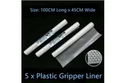 5 Rolls Non Slip Plastic Gripper Liner Drawer Shelf Mat Rug Cupboard Box Kitchen