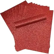 Red Glitter Card A4 Sparkly Soft Touch Non Shed 250gsm / 100lb Cover Card Stock 10 Sheets