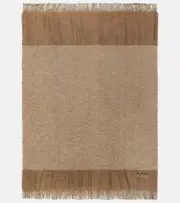 [The House of Lyria] The House of Lyria Rovere fringed wool and linen-blend blanket One Size beige